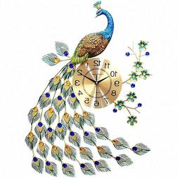 Peacock Wall Clock Living Room Creative Modern Decorative Si
