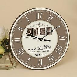 Personalized Laser Engraved Wall Clock, HOME- Great Annivers