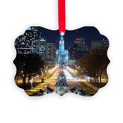 CafePress Philadelphia City Hall Building. Christmas Ornamen