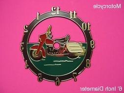 Plastic / Epoxy - 6" Inch Motorcycle - Clock Dial