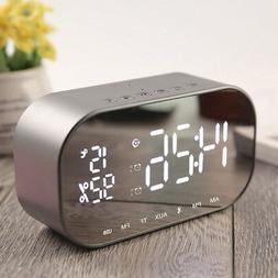 Portable Bluetooth Wireless Stereo Speaker with Alarm Clock 
