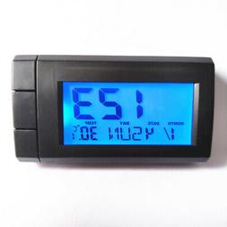 Portable Mini Digital Clock Date Time Temperature For Car Da