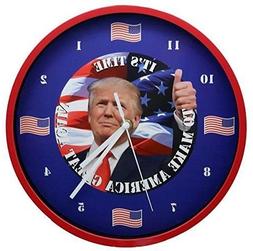 President Trump Talking Clock Battery Operated Red Color Fra