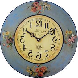 Roger Lascelles Pretty Hotel Floral Clock, 14.2-Inch