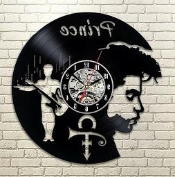 Prince Gift Vinyl Record Wall Clock Fan Black Room music