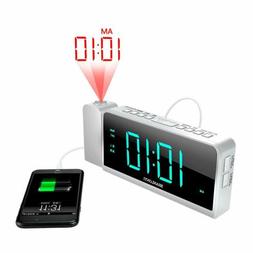 SHANLONYI Projection Alarm Clock Radio with AM/FM, Time Proj