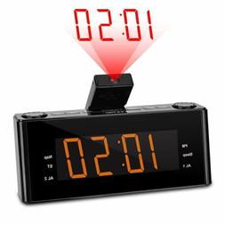 Projection Alarm Clock Radio Digital With And Fm 7'' Large L
