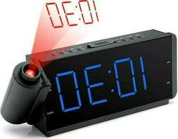 DreamSky Projection Alarm Clock Radio with USB Charging Port