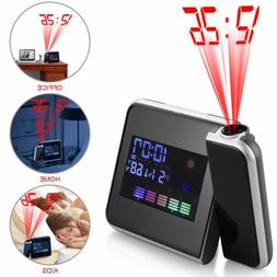 Projection Digital Weather LCD Display Snooze Alarm Clock Co