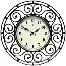 Provinciale 18 inch Decorative Wrought Iron Style Wall Clock
