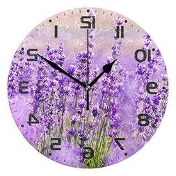 Naanle Purple Flower Floral Lavender Field Flowers Round/Squ
