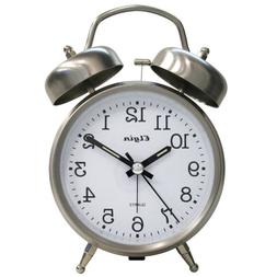 Elgin Quartz Analog Loud Twinbell Bedside Alarm