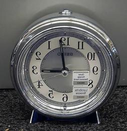 Seiko Plastic Alarm Clock, Color:Silver-Toned 