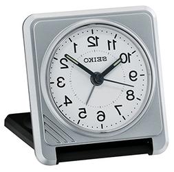 Seiko QHT015S Travel Alarm Clock, Silver