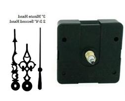 Quartex Quartz Clock Movement Kit with 3" Black serpentine H