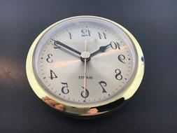 Quartz Clock Battery Fit-Up Insert Gold Face Arabic Movement