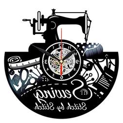 Quilting Clock - Vinyl Record Wall Art - Sew Decorations - S