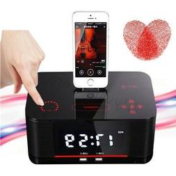 Radio Dock Alarm Clock bluetooth Docking Station Speaker For