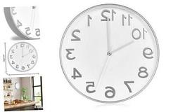 RCA RCWC20GW Wall Clock, 11.5" Round - Grey. Decorative Wall