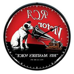 RCA Victor "His Master's Voice" LED Lighted Wall Clock ~ Mad