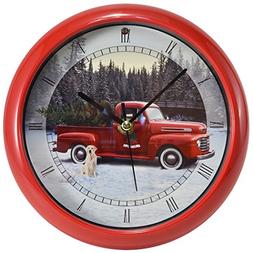 Red Ford Truck Christmas Carol Clock Plays 12 Traditional Ca