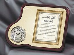 Retirement Gift Mahogany Clock Personalized Retirement Clock