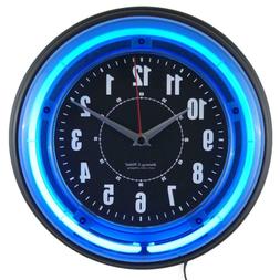 Retro Analog Wall Clock Light Reliable Plastic Game Room Hom