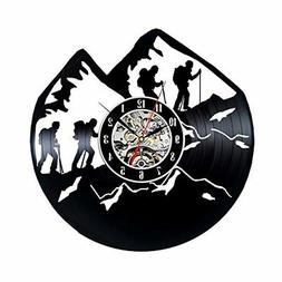 Retro Vinyl Record Wall Clock Mountain Birthday Gift For Her