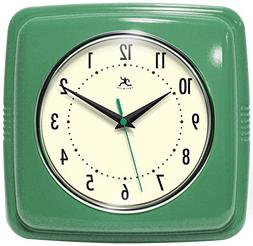 Infinity Instruments 9" Retro Wall Clock Green Wall Clock