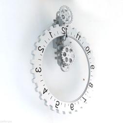 Retro Wheel Wall Clock Steampunk Time Keeper Gear Operated f