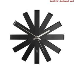 Umbra Ribbon Modern 12-inch Wall Clock, Battery Operated Qua