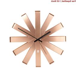 Umbra Ribbon Modern 12-inch Wall Clock, Battery Operated Qua