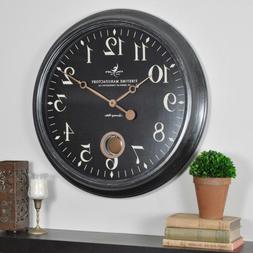 Round 24 inch Large Varenna Wall Clock Analog Indoor Living 