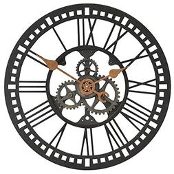 24 in. Round Roman Gear Wall Clock