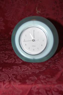 Round Table Travel Alarm Clock Battery Operated Quartz Movem