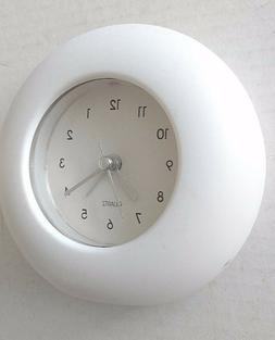 Round Table Travel Alarm Clock Battery Operated Quartz Movem