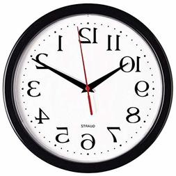 Round Wall Clock Silent Non Ticking Quality Quartz Battery O