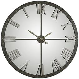 NEW 60" Mirrored Round Wall Clock Oversized XL Modern Rustic