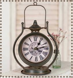Rustic Distressed Farmhouse Style Retro Tabletop Clock for D