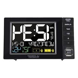 S85906 La Crosse Technology Dual Alarm Clock with 2 USB Char