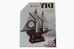 SEALED Calebou 3D DIY Puzzle : SAILBOAT ALARM CLOCK Model No