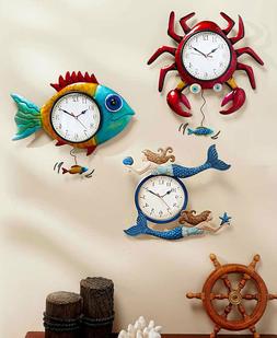 Sealife Kitchen Bedroom Or Any Room Wall Clocks, Choose Crab