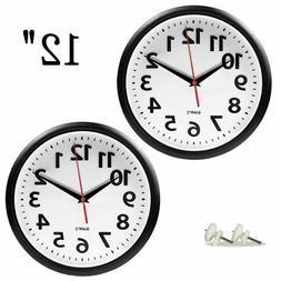 Set of 2 Classic Classroom School Office Style Black White H