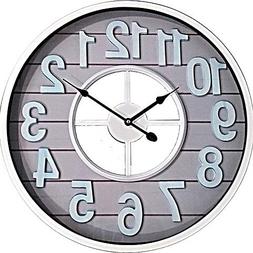 Shiplap Wall Clock in White