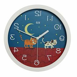 hito Silent Kids Wall Clock Non Ticking 12 inch Excellent Ac