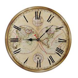 16-Inch Silent Non-Ticking Battery Operated Large Decorative
