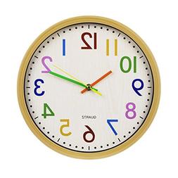 Silent Non-ticking Kids Wall Clock Quartz Clock Decorative B