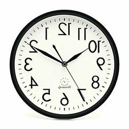 DreamSky 10 inches Silent Non-Ticking Quartz Wall Clock Deco