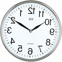 HITO Silent Non-Ticking Wall Clock- 10 Inches