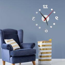 Silent Wall Clock DIY Table Mirror Wall Stickers Living Room